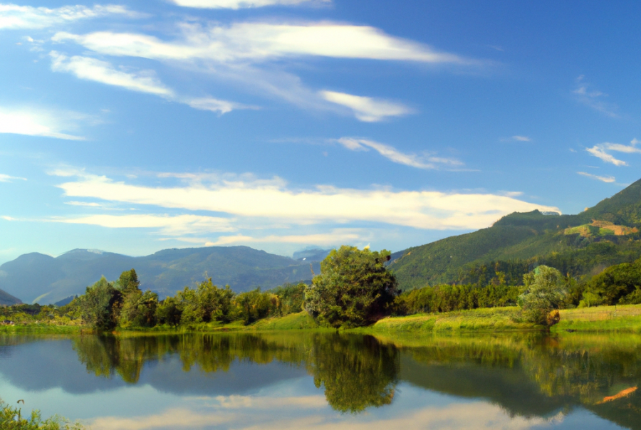 Meer van Velenje Slovenië (Lake Velenje)